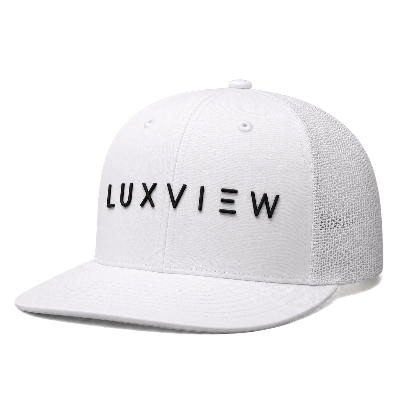 White Flat Bill Hat